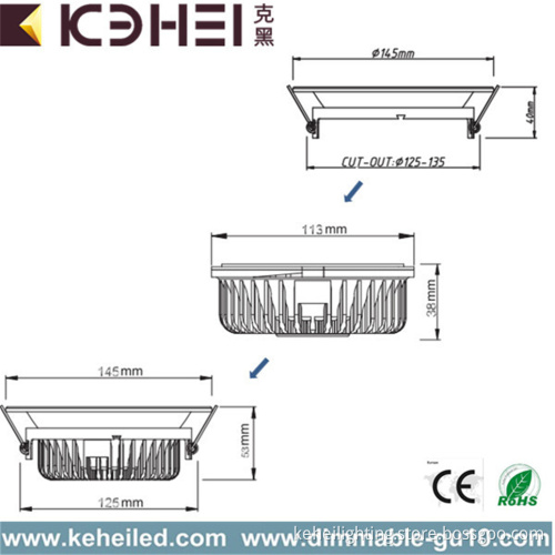 12W Led Dimmable Bathroom Downlights